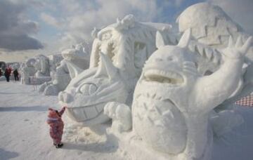 Esculturas en el Festival de la Nieve de Sapporo