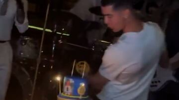Cristiano’s bizarre method of blowing out birthday candles leaves fans in shock