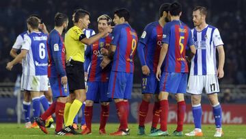 Partido entre el Barcelona y la Real Sociedad.