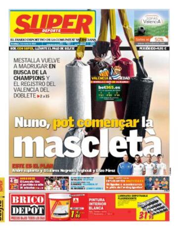 Portadas de la prensa deportiva