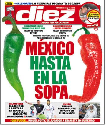 Las 28 portadas más incendiarias del diario Diez contra la Selección Mexicana