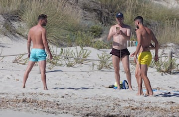 Zidane de vacaciones con su familia en la playa