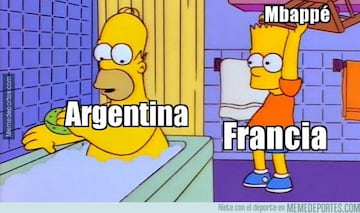 Los mejores memes del Francia-Argentina