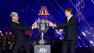 Alcaraz y Sinner, en las ATP Finales de Turín 2025.