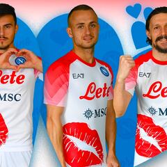 La peculiar camiseta del Nápoles para San Valentín