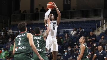 La selecci&oacute;n de baloncesto de Estados Unidos es el primer lugar del grupo D del torneo clasificatorio de FIBA Americas para el Mundial de 2023