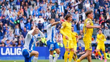 21/4/24 LIGA HYPERMOTION.
PARTIDO DE LA JORNADA 36 ENTRE EL RCD ESPNYOL Y EL FC ANDORRA EN EL SATAGE FRONT STADIUM DE CORNELLA