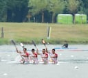 El K4 500 masculino y el C2 500 femenino de España, a la final de los Mundiales