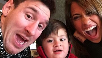 Messi felicita el cumpleaños a Antonella con un selfie familiar