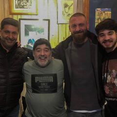 Encuentro de lujo: Maradona recibió a De Rossi