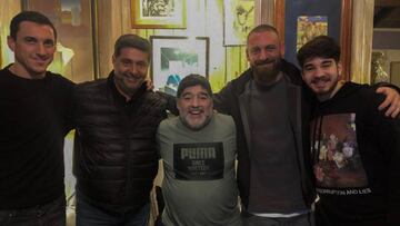 Encuentro de lujo: Maradona recibió a De Rossi