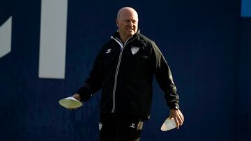 Pepe Mel, durante un entrenamiento en el Anexo.