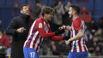 Cerci, entre Simeone y Sa&uacute;l.