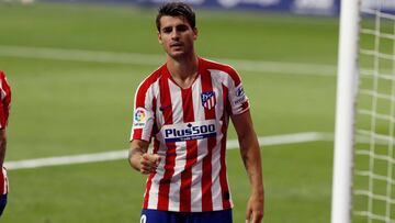 Morata celebrando un gol con el Atl&eacute;tico