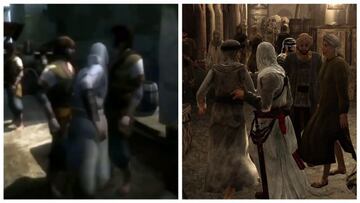 Prototipo de Prince of Persia: Assassins (2004) y versión final de Assassin’s Creed (2007)