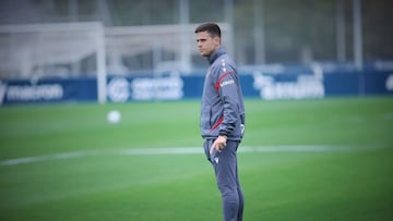 Lisci durante un entrenamiento.