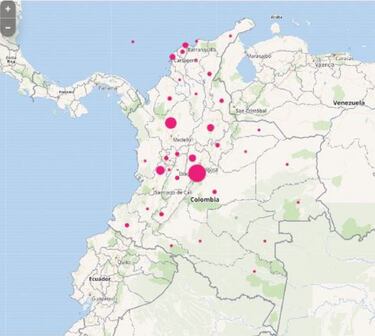 Mapa de casos y muertes por coronavirus por departamentos en Colombia: hoy, 15 de agosto