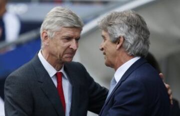 Manuel Pellegrini en su último partido en el Etihad Stadium como técnico del City.