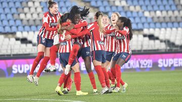 Jugadoras del Atl&eacute;tico. 
 