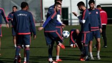 Entrenamiento del Olympiakos.