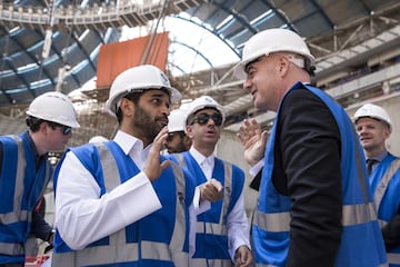 Infantino visitó el estadio Al Wakrah para dar el visto bueno.