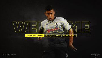 El talentoso venezolano, Eduardo Sosa, firmó con Columbus Crew para la temporada 2018 de la MLS. El mediocampista de 21 años llegó procedente de Zamora FC de la Primera División de Venezuela.