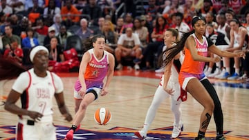 Caitlin Clark y Angel Reese, durante el All Star Game de 2024.