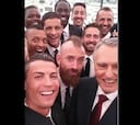 El 'selfie' de la selección portuguesa y Cavaco Silva