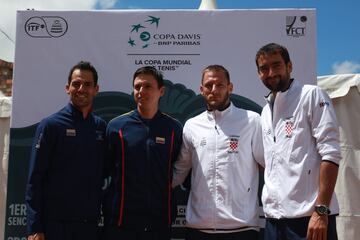 Giraldo y González van en los individuales contra Galovic y Marin Cilic.