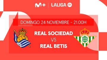 Real Sociedad vs. Real Betis en Movistar Plus+ de LaLiga