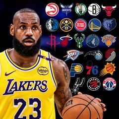 Estos son los 24 equipos que LeBron James ha enfrentado en playoffs