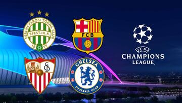 Dónde ver online el Ferencváros - Barcelona y el Sevilla Chelsea de Champions
