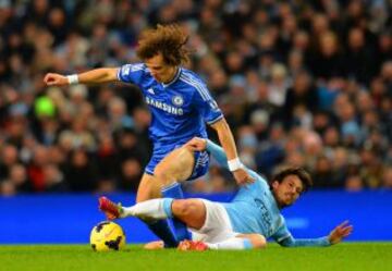 David Silva y David Luiz.