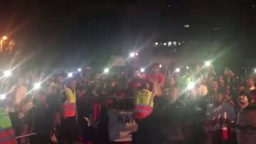 La emocionante entonación del himno chileno en Sao Paulo