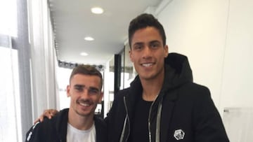 Antoine Griezmann sets derby rivalry with Raphael Varane aside.
