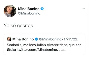 El presagio de Mina Bonino con la revelaci¨®n del Mundial