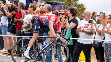 Belgian Remco Evenepoel of Quick-Step Alpha Vinyl pictured in action during stage 18 of the 2022 edition of the 'Vuelta a Espana', Tour of Spain cycling race, from Trujillo to Alto de Piornal (192km), Spain, Thursday 08 September 2022. BELGA PHOTO DAVID PINTENS (Photo by DAVID PINTENS / BELGA MAG / Belga via AFP) (Photo by DAVID PINTENS/BELGA MAG/AFP via Getty Images)