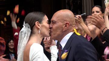 Marta López Álamo y Kiko Matamoros salen de la Basílica de San Miguel tras darse el "si quiero" a 02 de Junio de 2023 en Madrid (España).
MARTA LÓPEZ ÁLAMO;KIKO MATAMOROS;BODA;FAMOSOS;TELEVISIÓN;
Javier Ramírez / Europa Press
02/06/2023