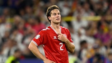 Joachim Andersen es una de las principales bajas de Dinamarca ante España.