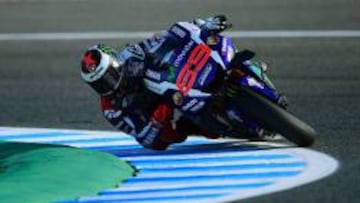 Jorge Lorenzo con la Yamaha en Jerez.