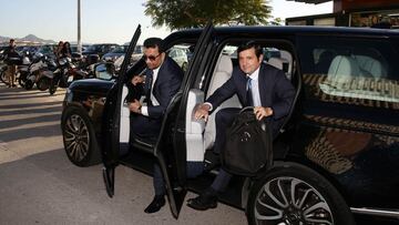Abdullah Al Thani, llegando a la Ciudad de la Justicia de Málaga.