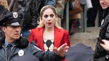 NEW YORK, NY - MARCH 25: Lady Gaga is seen on the set of 'Joker: Folie a Deux' on on March 25, 2023 in New York, New York. (Photo by MEGA/GC Images)