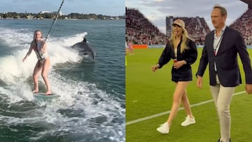 Lindsey Vonn entre delfines y en un partido de la MLS
