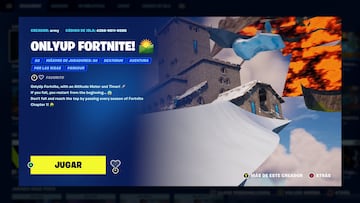 fortnite only up mapa creativo codigo isla