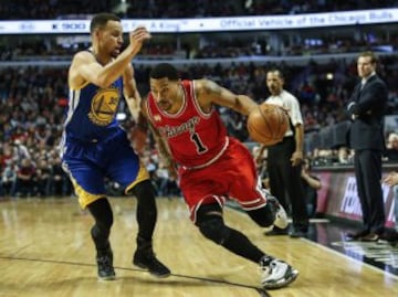 Derrick Rose y Stephen Curry.