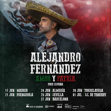 Alejandro Fernández ofrecerá siete conciertos en España.