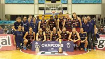 El Barcelona, campeón de la Liga Catalana.