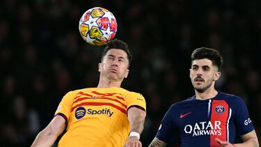 Robert Lewandowski en el partido de ida.