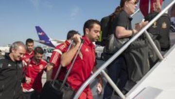 Xavi, volando a Salvador.