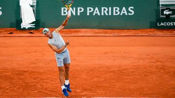 Rafael NADAL of Spain (Practice) during the Qualifying Day 4 of Roland Garros on May 19, 2022 in Paris, France. (Photo by Hugo Pfeiffer/Icon Sport via Getty Images)